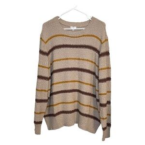 Mason & Belle brown striped sweater size XXL NWT